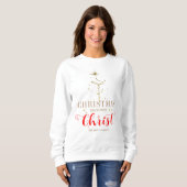 Sweatshirt Noël commence avec Christ Jésus Croix chrétien (Devant entier)