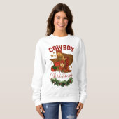 Sweatshirt Noël Cowboy (Devant entier)