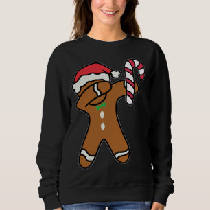 Sweatshirt Noël Dabbing Pain d'épice Homme Danse Sucre de can