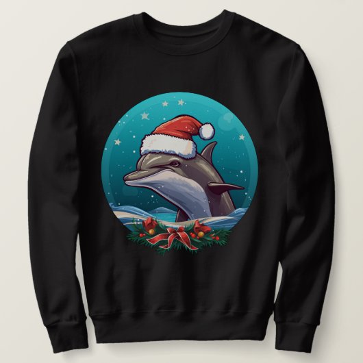 Sweatshirt Noël dauphin (Design devant)