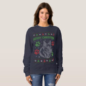 Sweatshirt Noël de berger allemand (Devant entier)