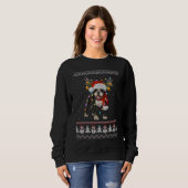 Sweatshirt Noël de Boston Terrier (Devant entier)
