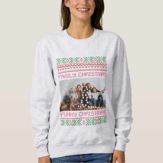 Sweatshirt noël de famille, photo de famille mignonne