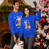 Sweatshirt Noël de famille Santa Hat Alphabet L Femmes