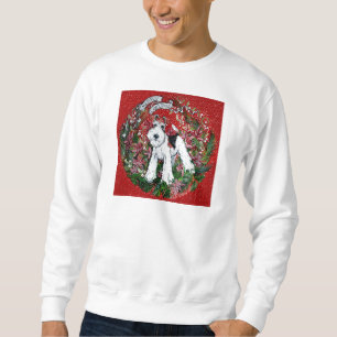Sweatshirt Noël de Fox Terrier de fil