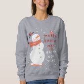 Sweatshirt Noël de Jolly Snowman - Warm Warm (Devant)