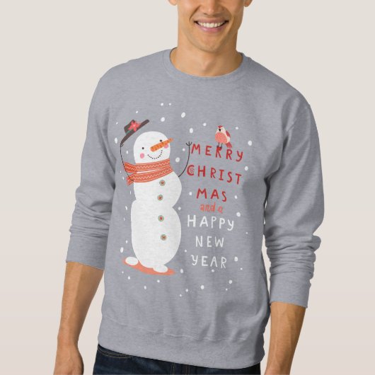 Sweatshirt Noël de Jolly Snowman - Warm Warm (Devant)