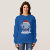 Sweatshirt Noël de Kawaii Axolotl (Devant entier)