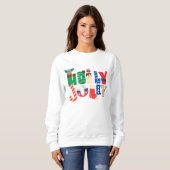 Sweatshirt Noël de la couleur hoIly (Devant entier)