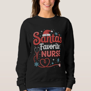 Sweatshirt Noël de la infirmière préférée de Santa