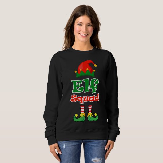 Sweatshirt Noël de l'Elf Squad (Devant entier)