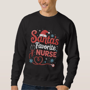 Sweatshirt Noël de l'infirmière préférée du Père Noël