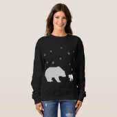 Sweatshirt Noël de l'ours d'hiver mignon (Devant entier)