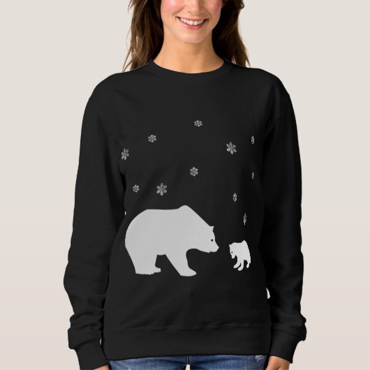 Sweatshirt Noël de l'ours d'hiver mignon (Devant)