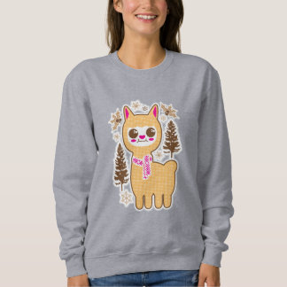 Sweatshirt Noël de Noël Kawaii Llama