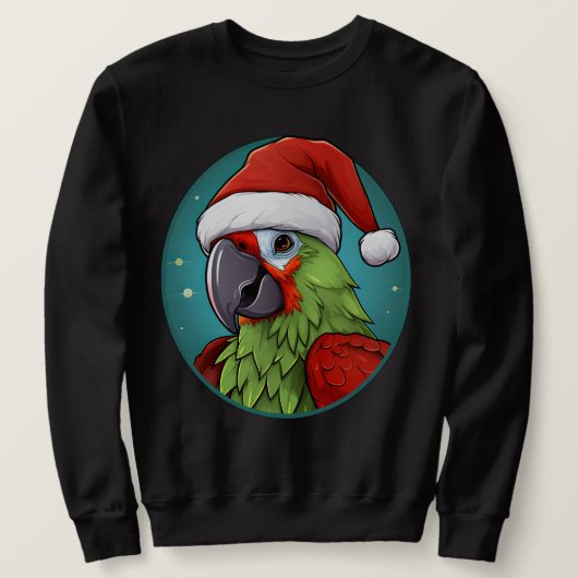 Sweatshirt Noël de perroquet (Design devant)