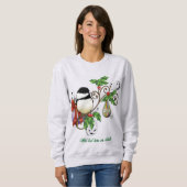 Sweatshirt Noël de poulet d'hiver (Devant entier)