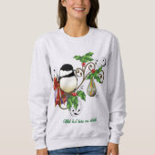 Sweatshirt Noël de poulet d'hiver (Devant)