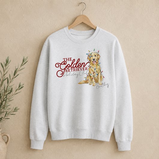 Sweatshirt Noël de retriever doré de vacances
