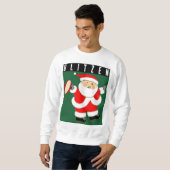 Sweatshirt Noël de rugby drôle de vacances (Devant entier)