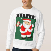 Sweatshirt Noël de rugby drôle de vacances (Devant)