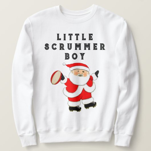 Sweatshirt Noël de rugby drôle de vacances (Design devant)