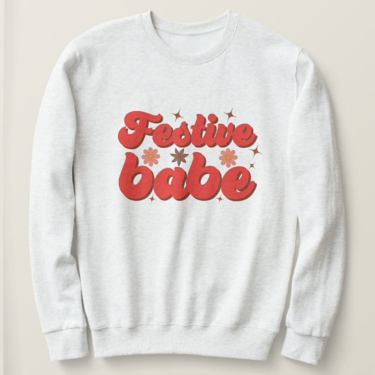 Sweatshirt Noël des bébés festifs (Design devant)