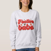 Sweatshirt Noël des bébés festifs (Devant)
