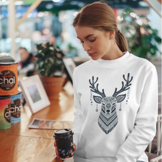 Sweatshirt Noël des cerfs scandinaves
