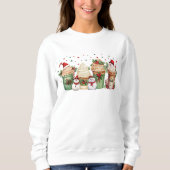 Sweatshirt Noël des femmes Snowman Café Noël (Devant)