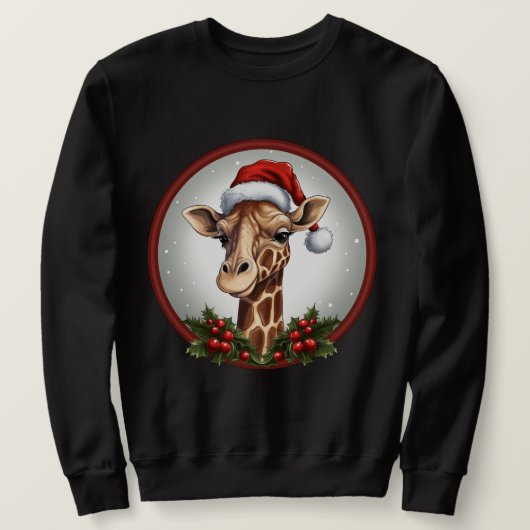 Sweatshirt Noël des girafes (Design devant)