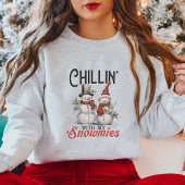 Sweatshirt Noël des mignons Snowmans Vintages