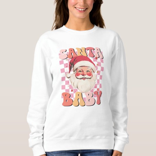 Sweatshirt Noël des vacances pour bébés à père Noël (Devant)