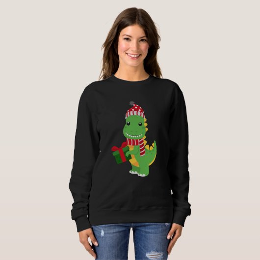 Sweatshirt Noël Dino (Devant entier)