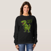 Sweatshirt Noël Dinosaure Arbre Rex Cotume de Noël Pajam (Devant entier)