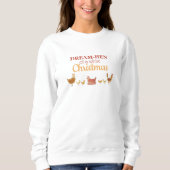 Sweatshirt Noël drôle de poulet (Devant)