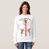 Sweatshirt Noël drôle de vacances (Devant entier)