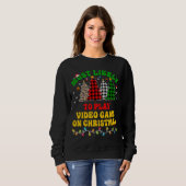 Sweatshirt Noël Drôle Le Plus Probable À Jouer Jeu Vidéo Sur (Devant entier)