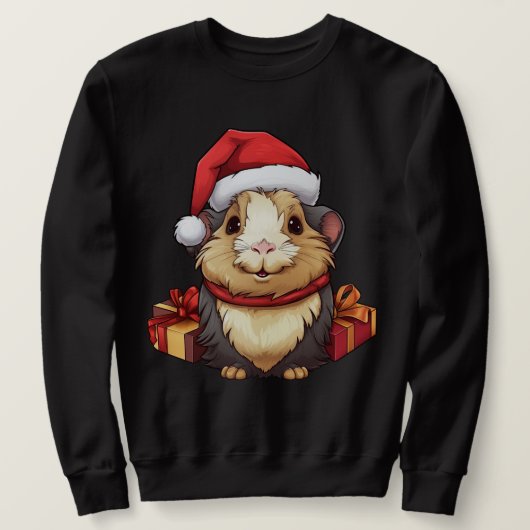 Sweatshirt Noël du cochon d'Inde (Design devant)