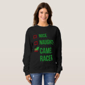 Sweatshirt Noël du pyjama de course de chameaux (Devant entier)