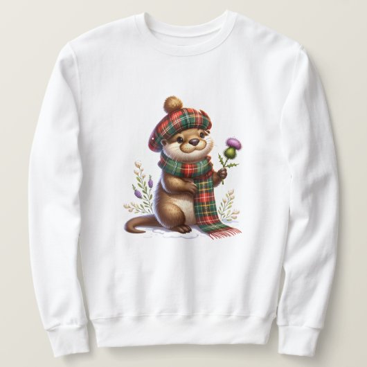 Sweatshirt Noël écossais Otter Noël (Design devant)