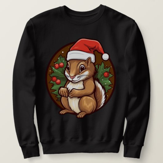 Sweatshirt Noël écureuil (Design devant)