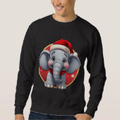 Sweatshirt Noël éléphant (Devant)