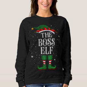 Sweatshirt Noël Elfe Matching Famille Amusante Le Boss Elf