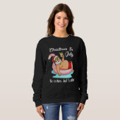 Sweatshirt Noël En Juillet Fête Avec Le Père Noël Nage (Devant entier)