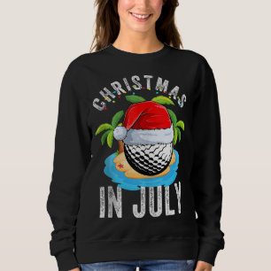 Sweatshirt Noël en juillet Golf Ball Santa Hat Summer Party