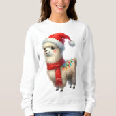 Sweatshirt Noël festif mignonne Llama (Devant)