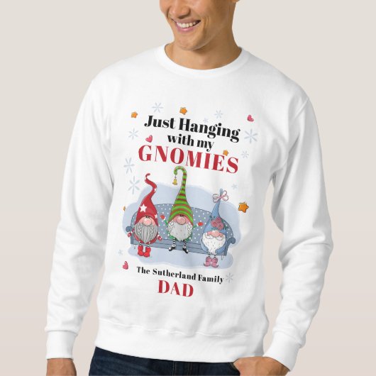 Sweatshirt Noël Gnomes Famille Correspondance (Devant)