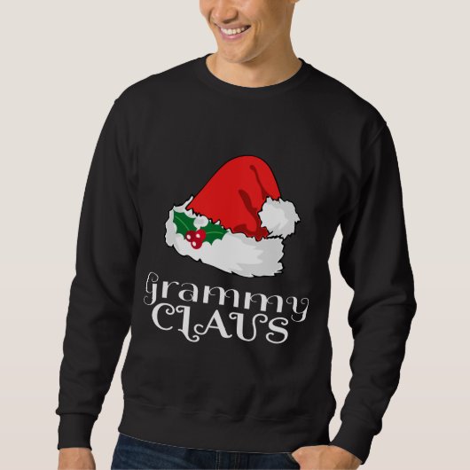 Sweatshirt Noël Grammy Claus Correspondant Pyjama Santa Hat X (Devant)