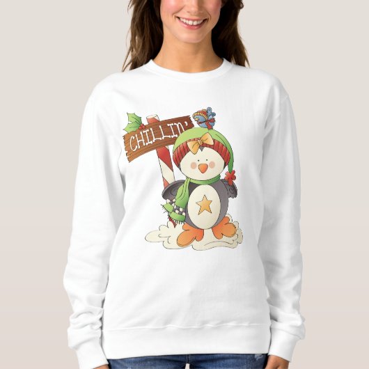 Sweatshirt Noël hiver Penguin femmes (Devant)